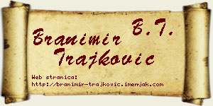 Branimir Trajković vizit kartica